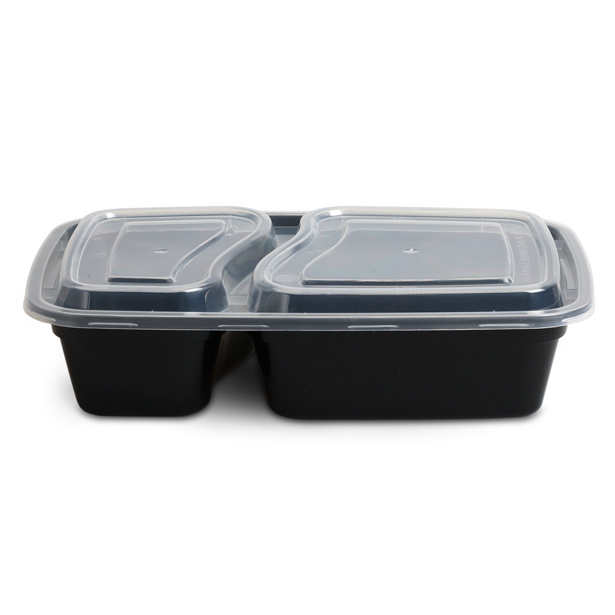Herbruikbare lunchbakjes met twee vakken en deksel - 5 st.