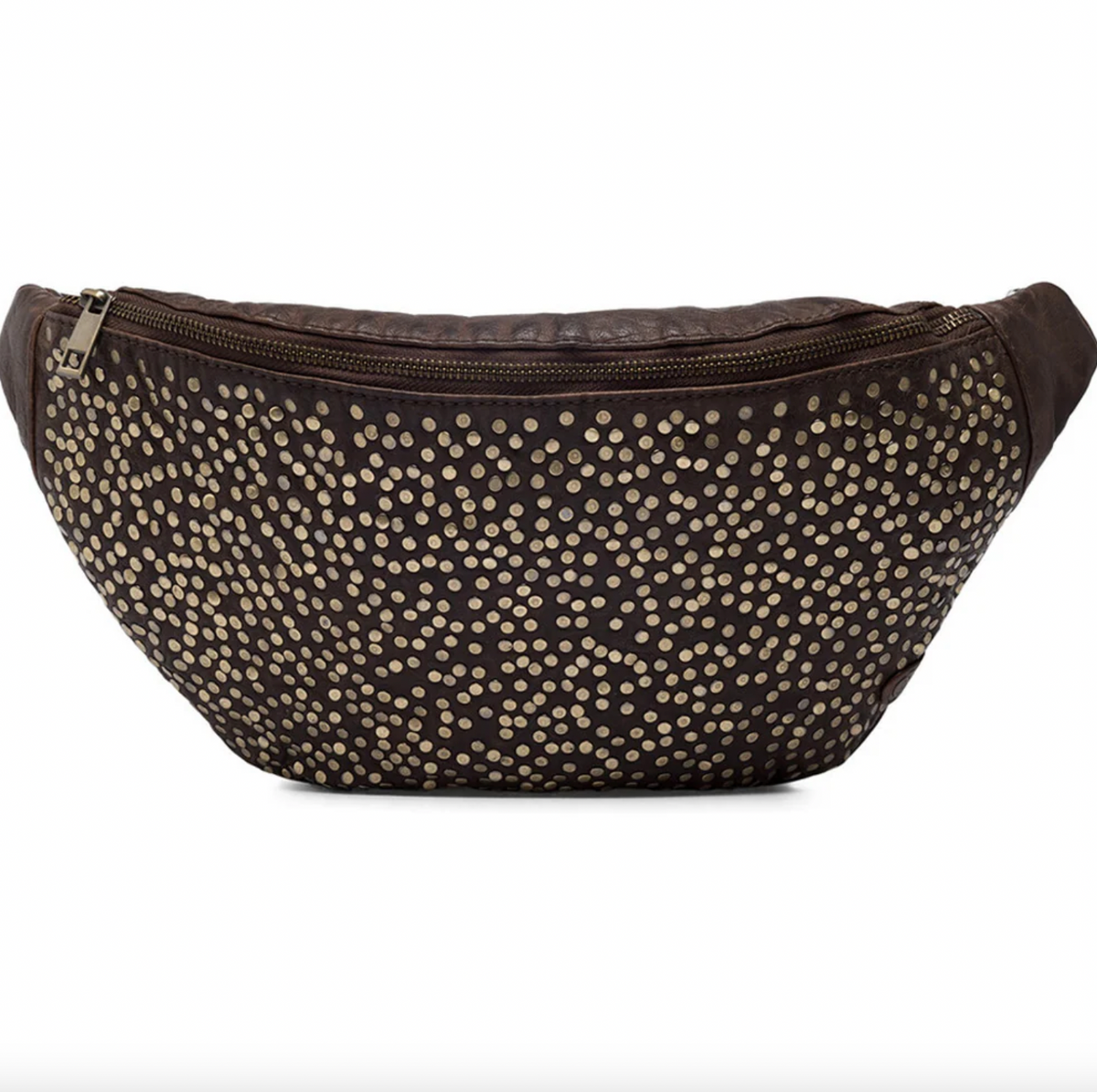 Bumbag Deluxe met studs - Brown