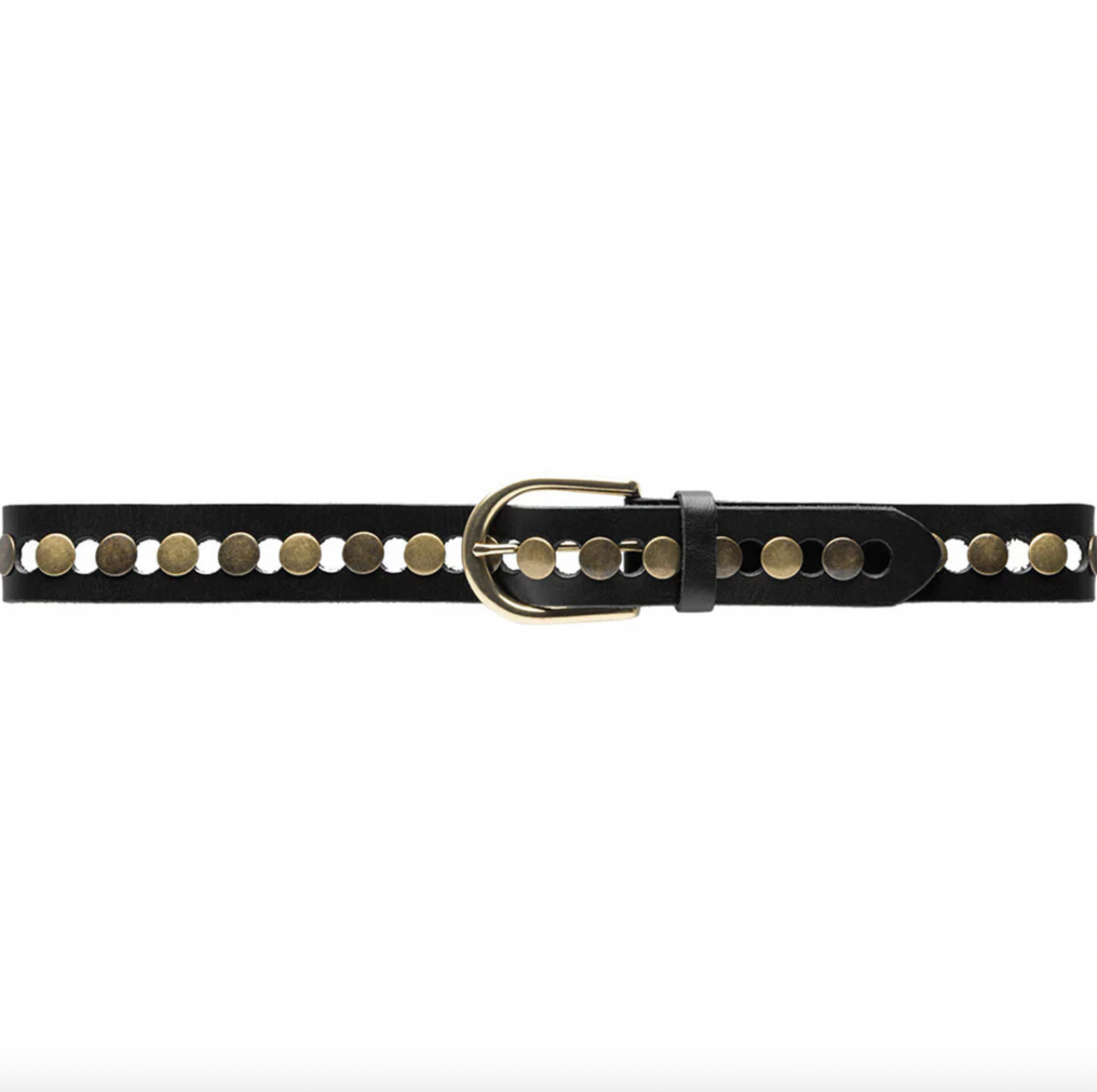 Jeansriem met studs - Black