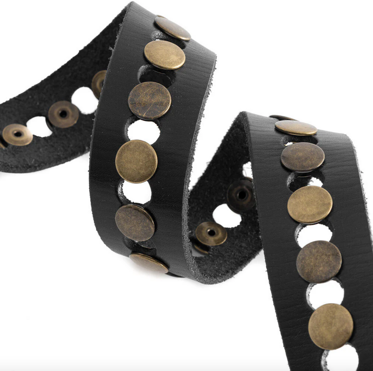 Jeansriem met studs - Black