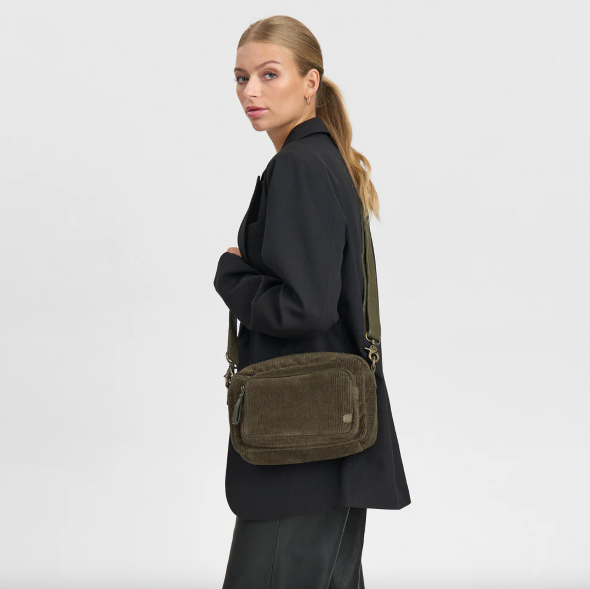 Crossbody Army fluweel