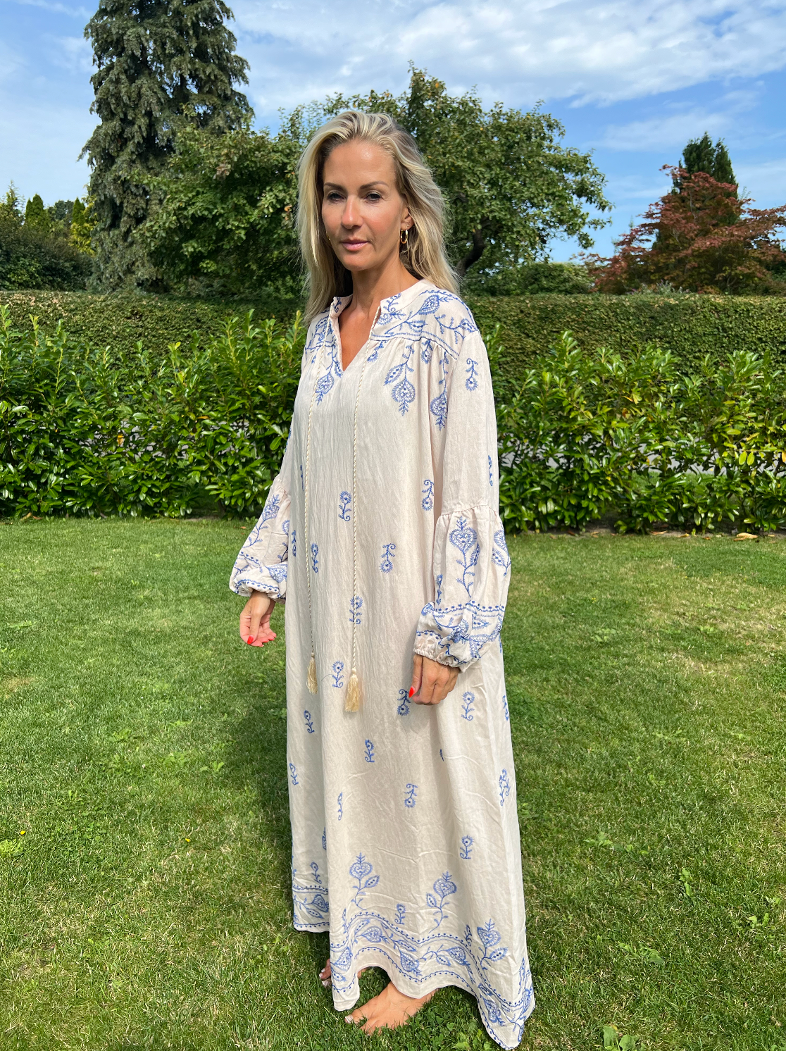 Jurk Boheme - Beige / blue