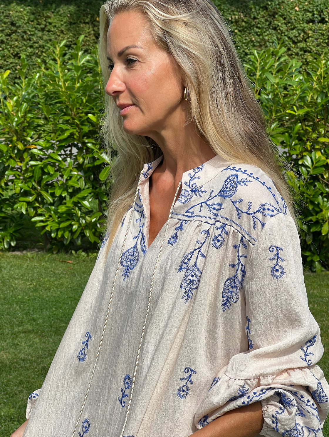 Jurk Boheme - Beige / blue