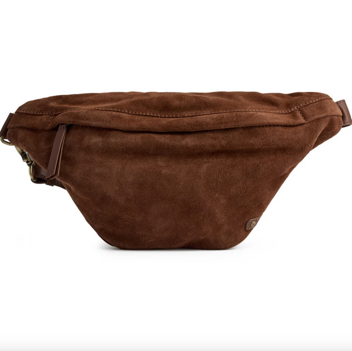 Mooie suède bumbag - Cognac
