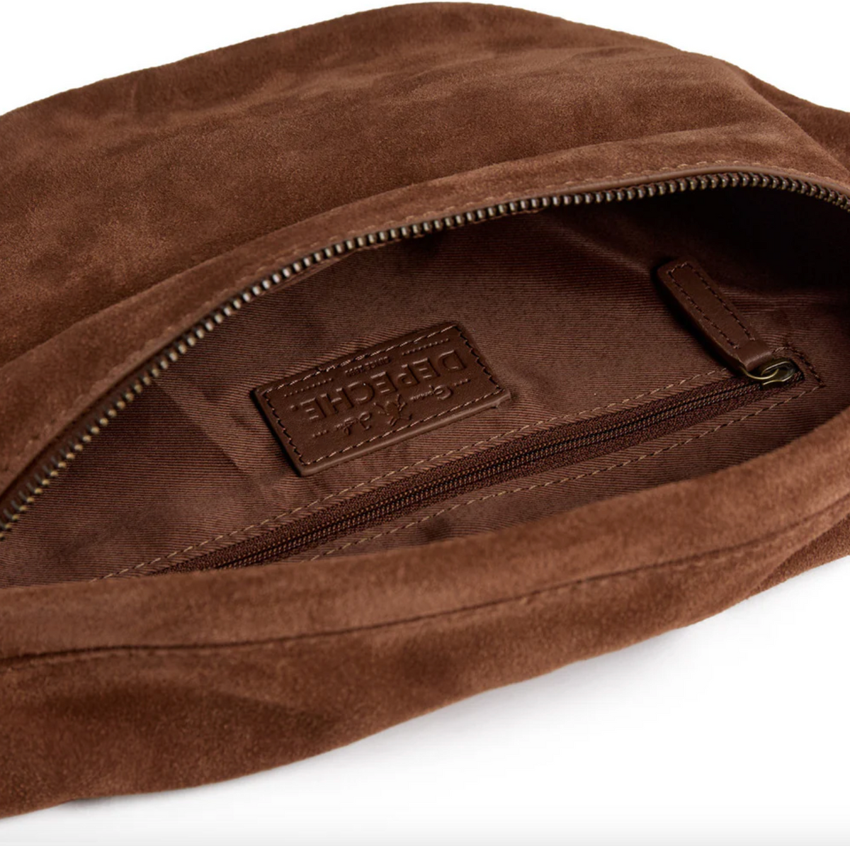 Mooie suède bumbag - Cognac
