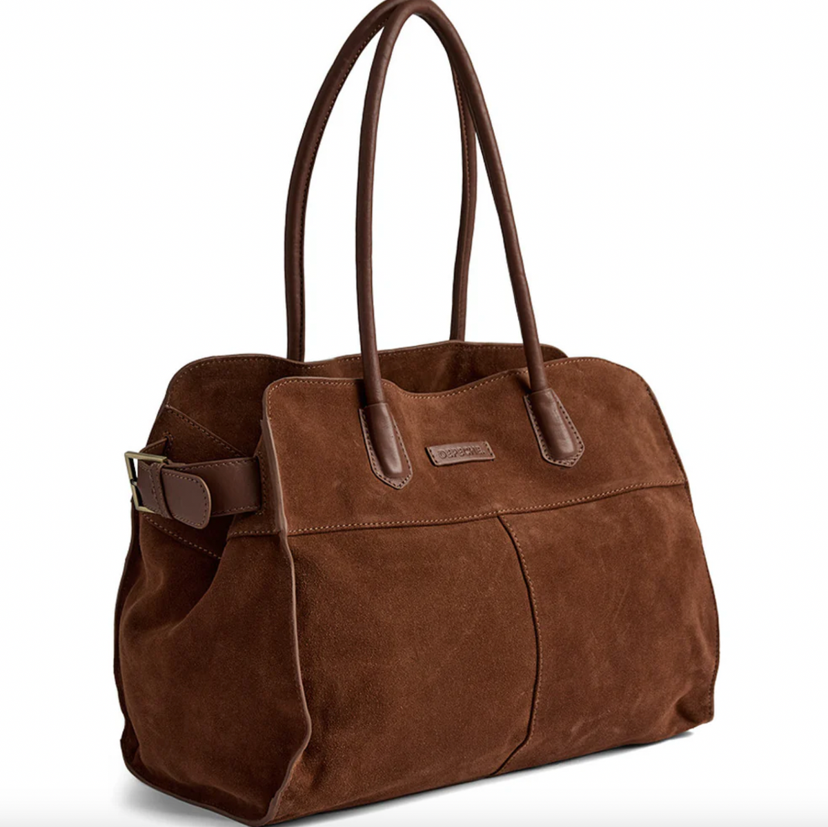 Suède shopper - Cognac