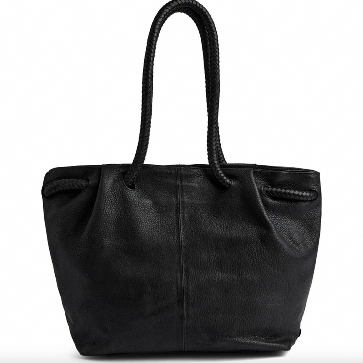 Schoudertas met mooie gevlochten band - Black