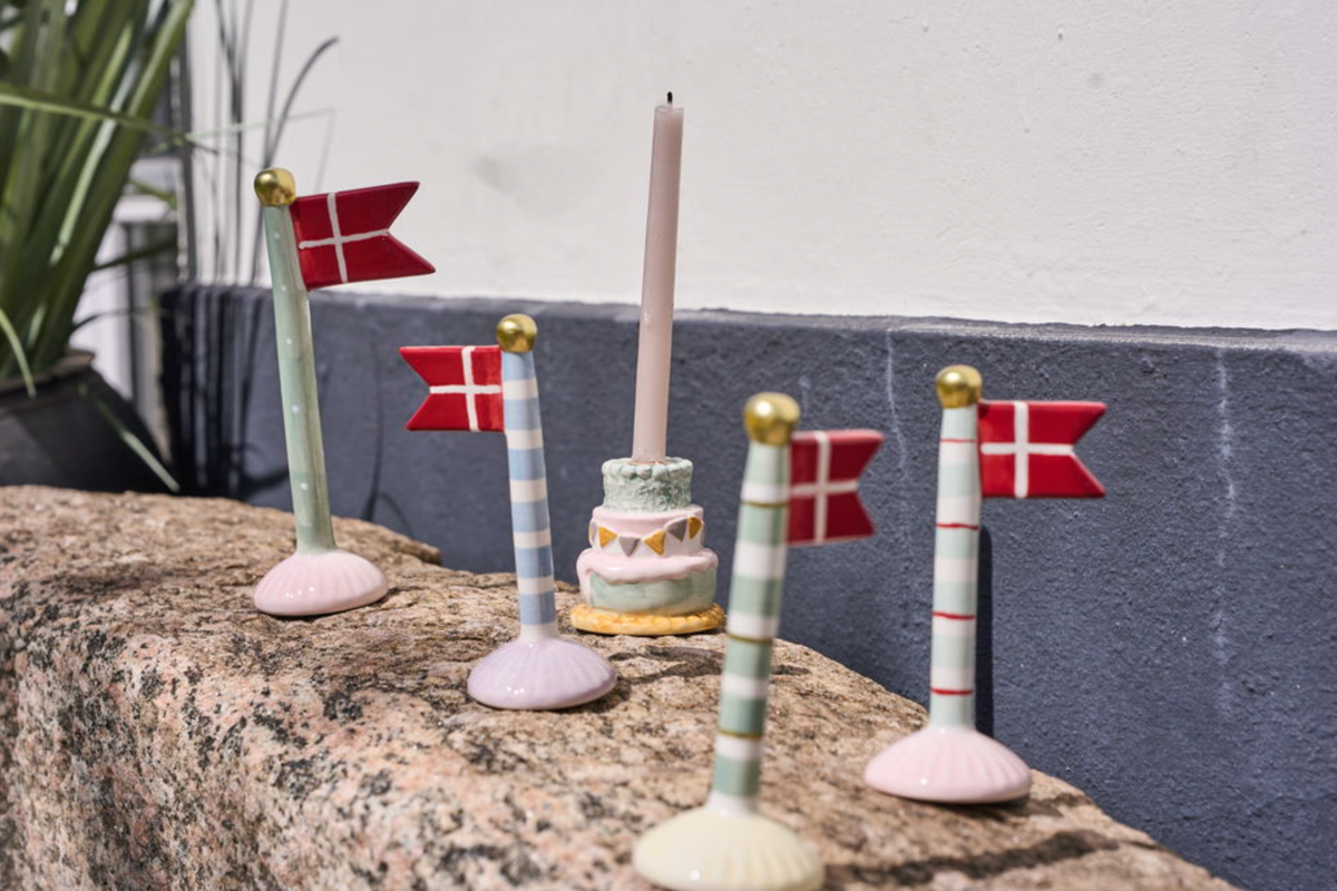 Vlag keramiek - Mix H 14cm