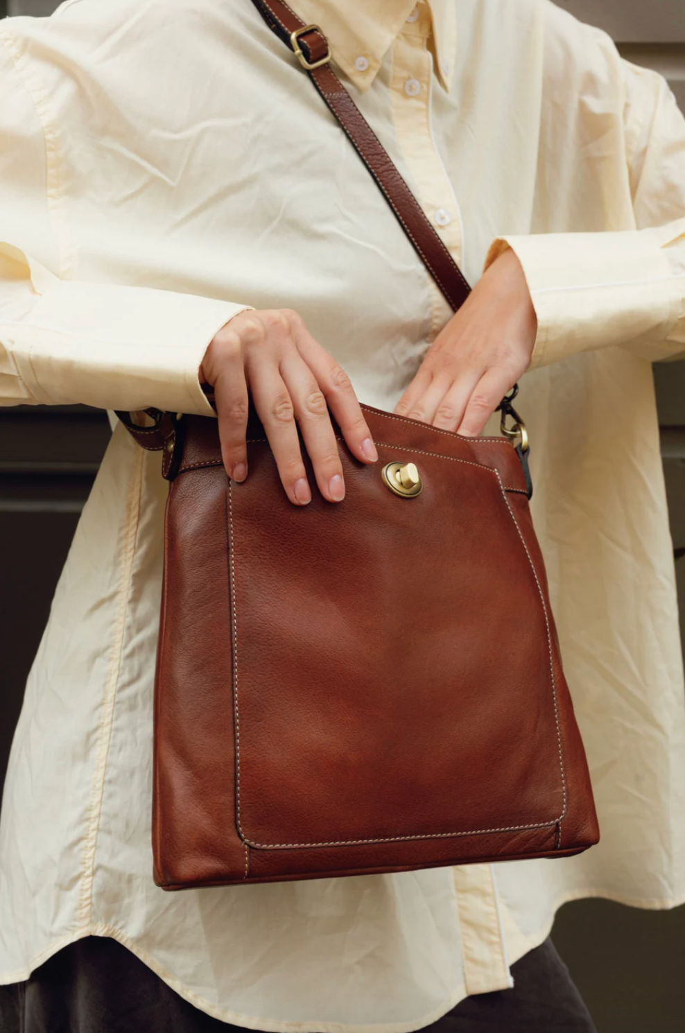 Crossbodytas Moa small - Cognac