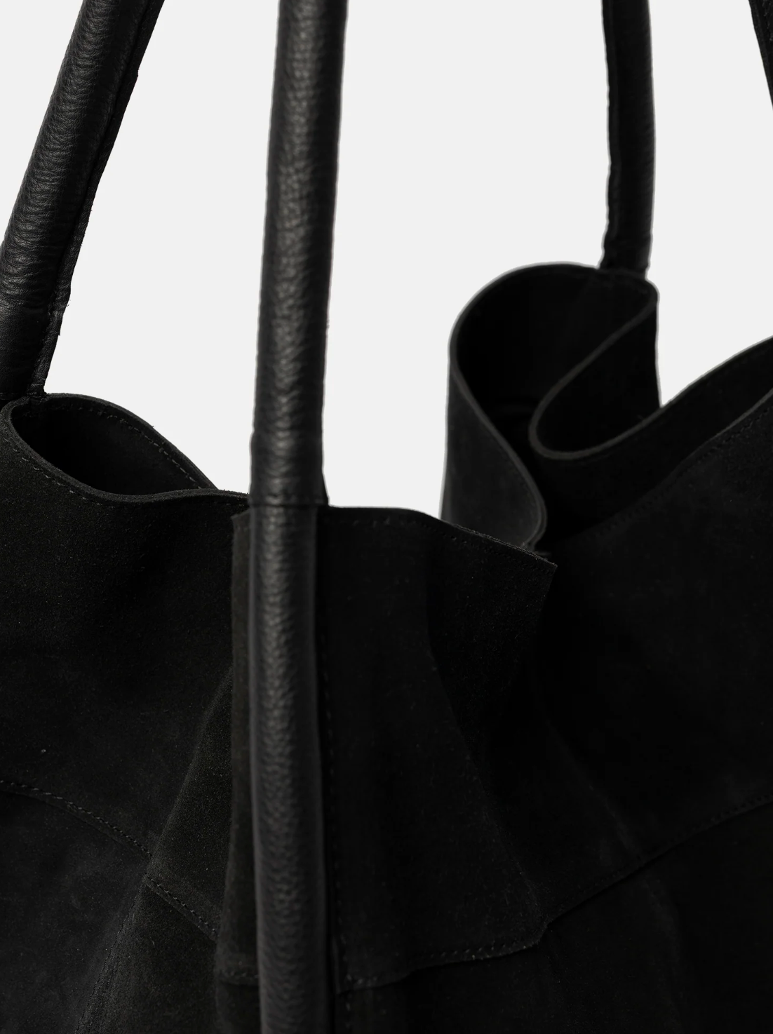 Shopper in zwart suède