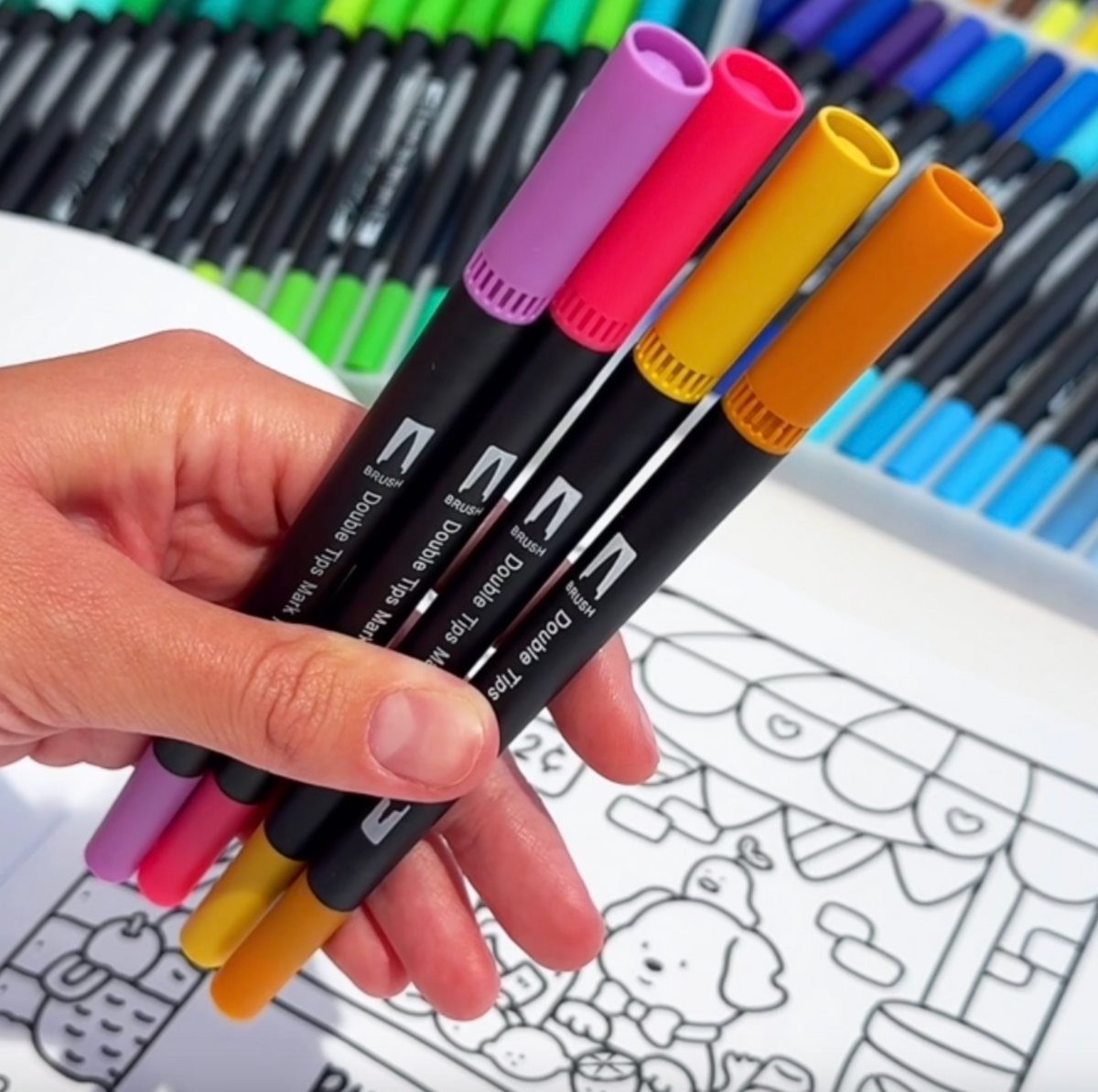 120 Dubbelzijdige Watergedragen Brushpens