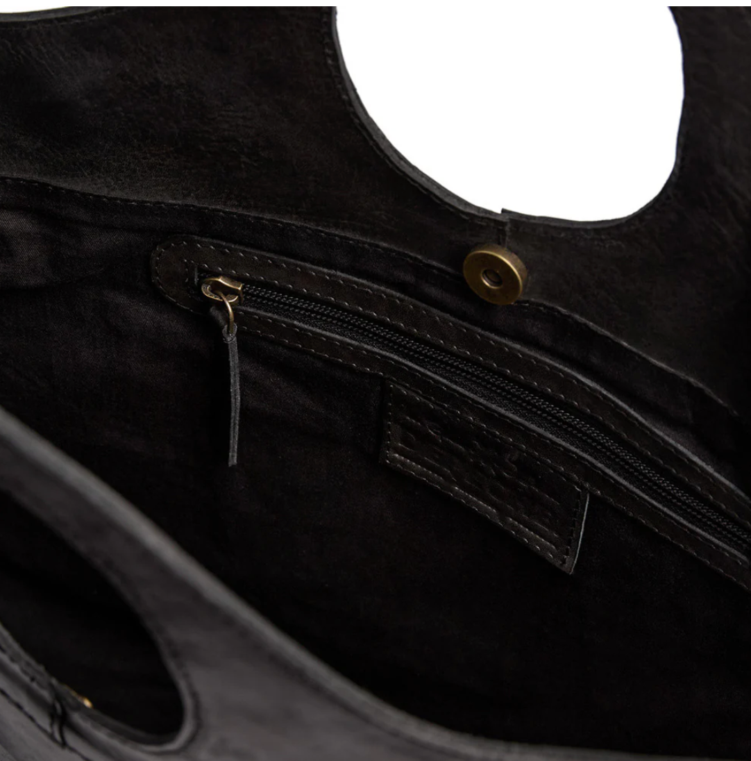 Exclusieve handgevlochten shopper - Black