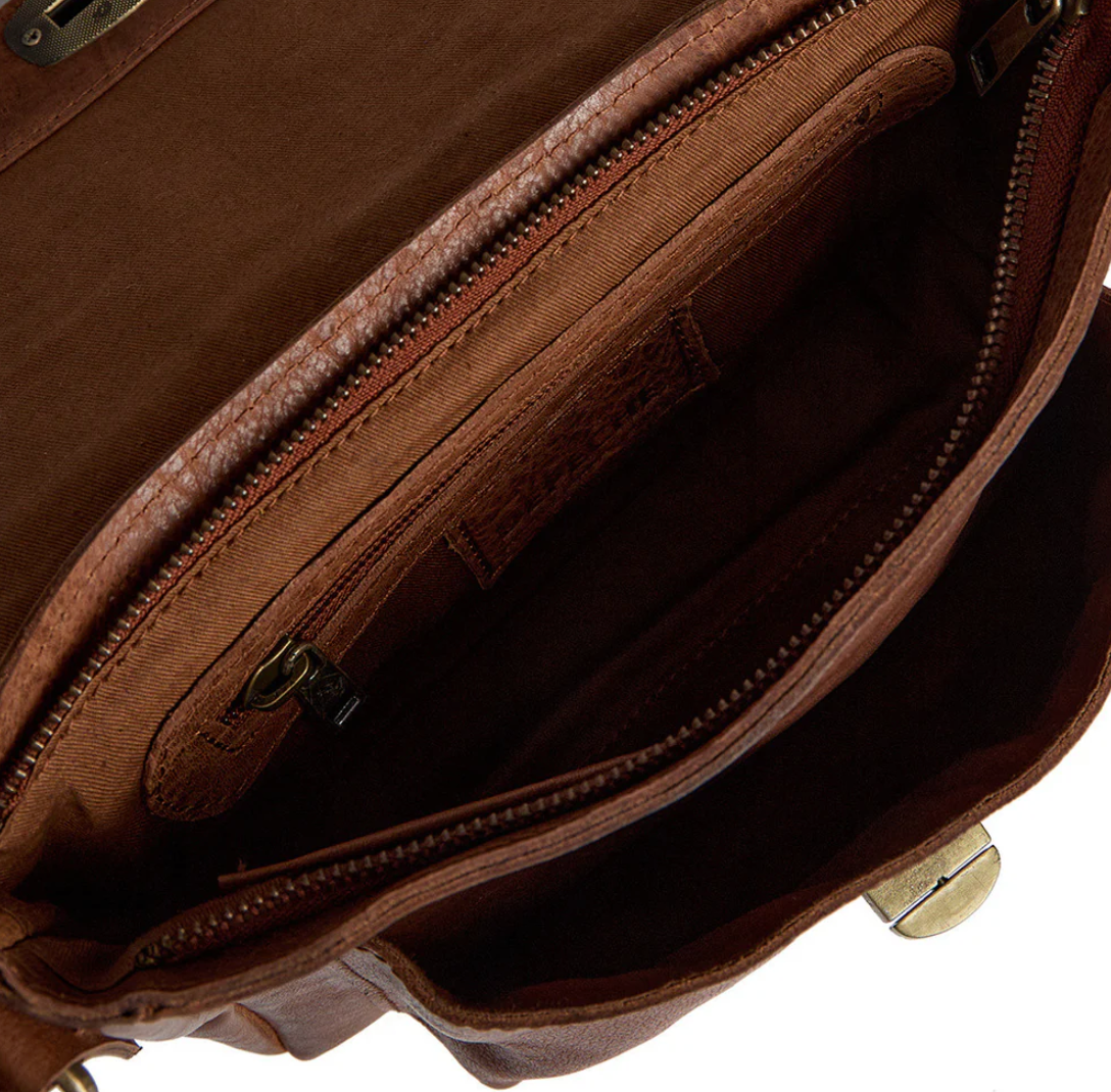 Crossover met studs - Cognac