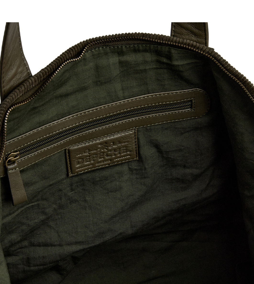 Shopper fluweel - Army
