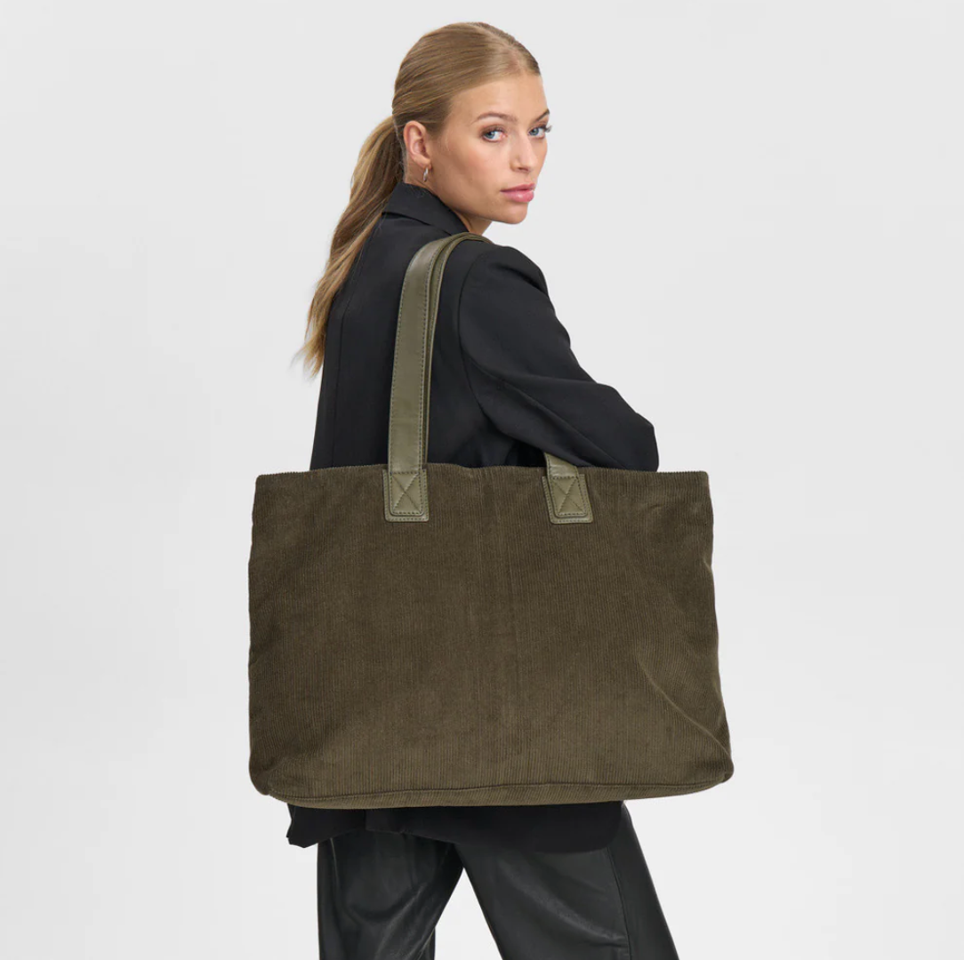 Shopper fluweel - Army