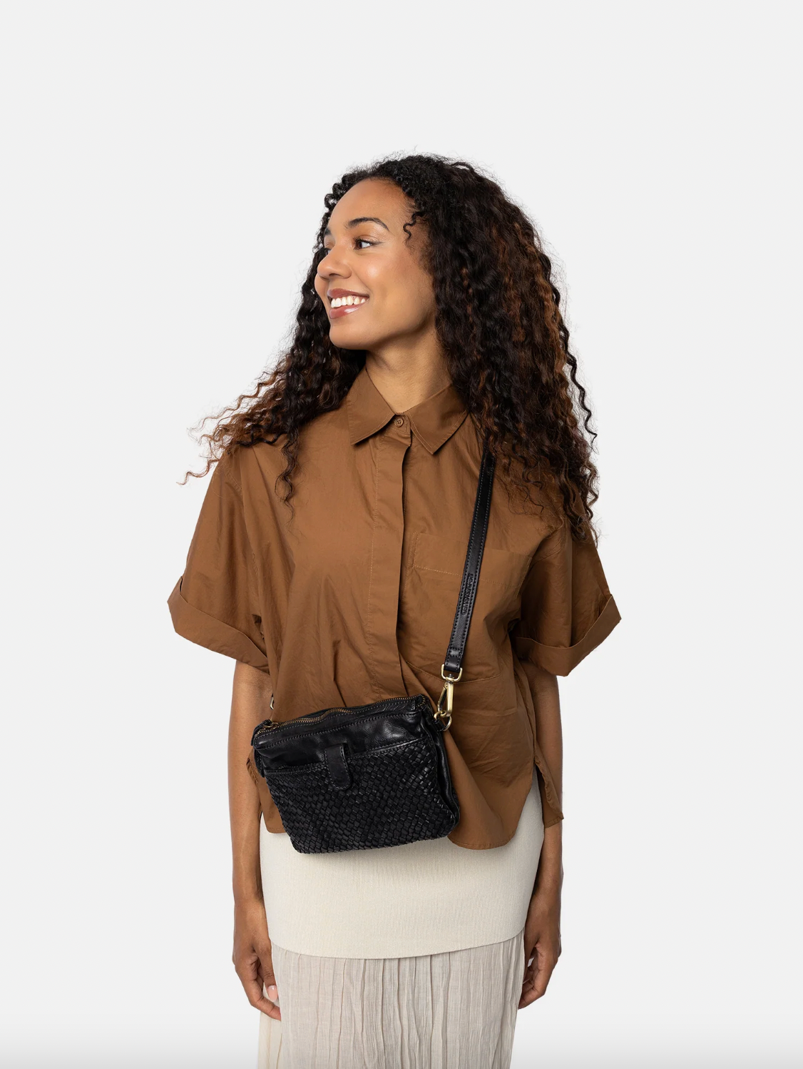 Crossbody Marga - Black leather