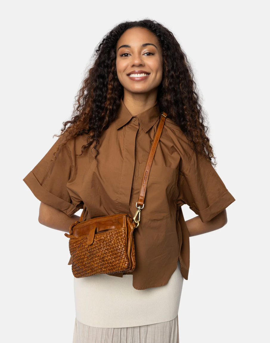 Crossbodytas Marga - Cognac leren