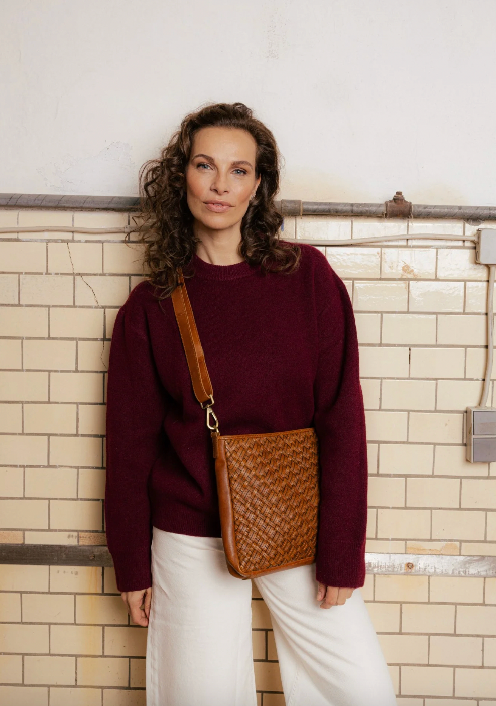 Crossbody Mika medium - Cognac