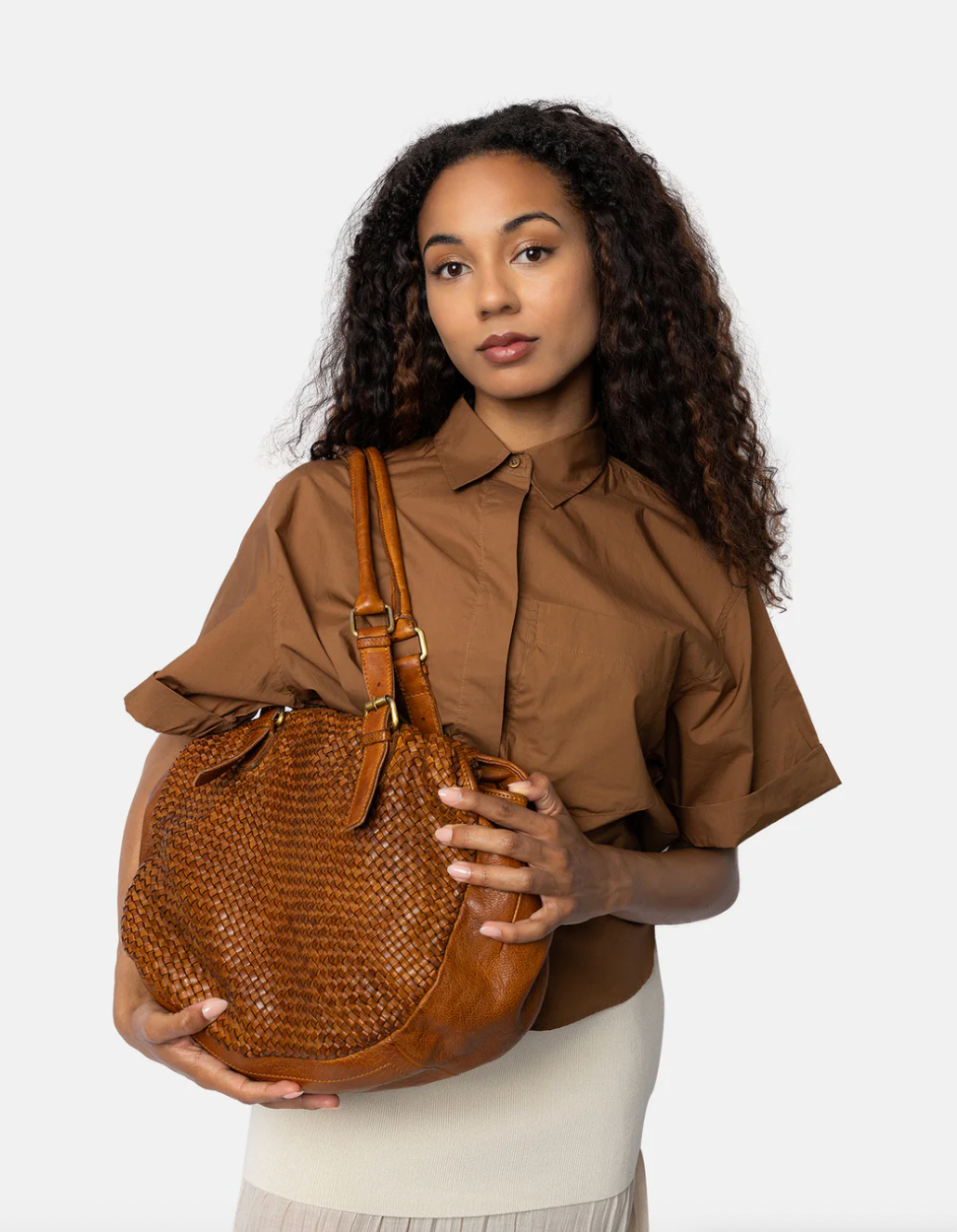 Schoudertas Minea - Cognac