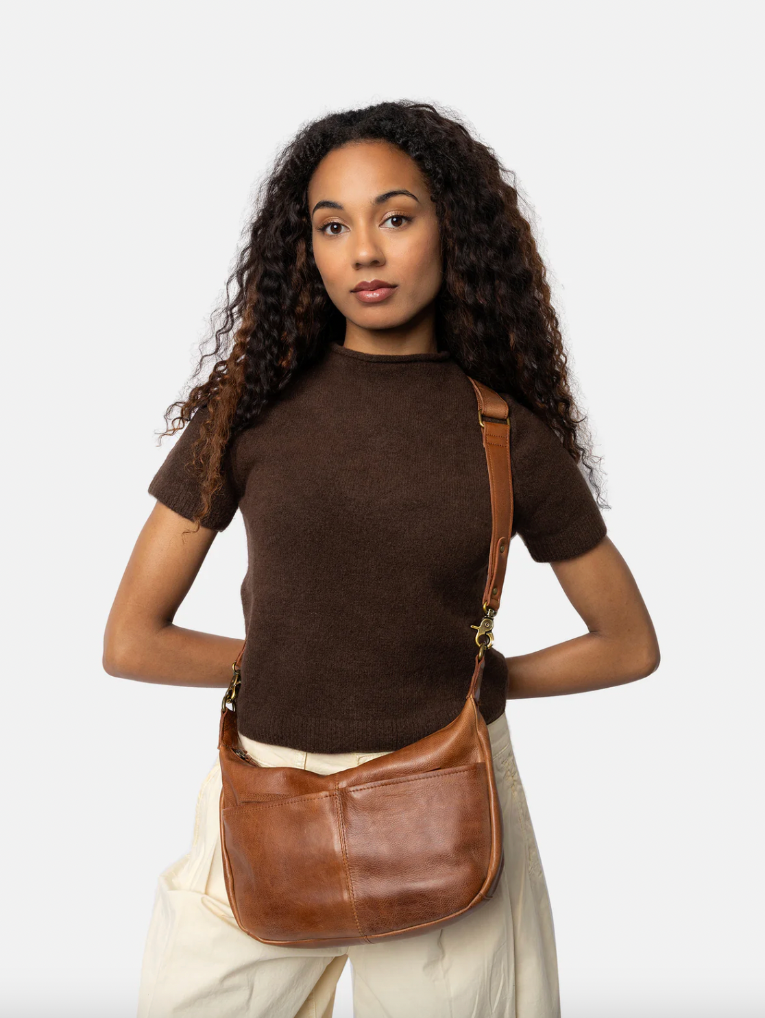 Crossbodytas Mivi Small - Walnoot