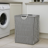 Wasmand van canvas met strepen