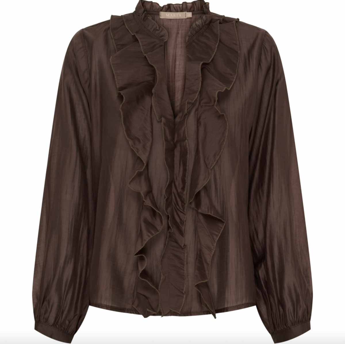 Overhemdblouse - Naira Moro brown