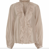 Blouse met overhemdkraag - Naira Moro beige