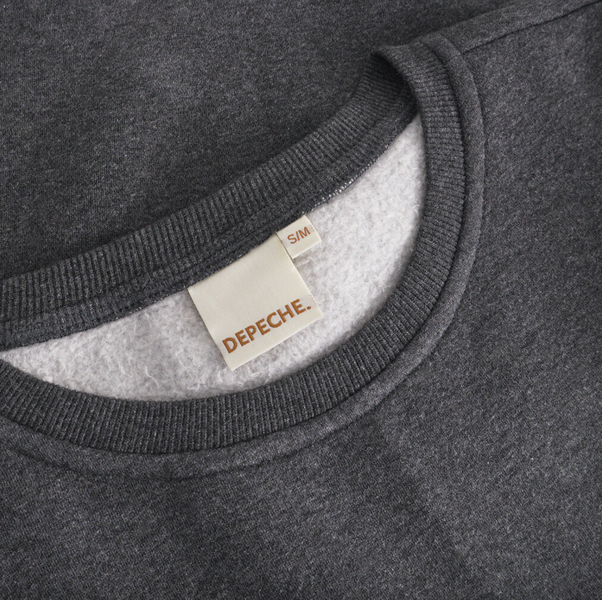 Sweatshirt met borduursel -  Grey oversized