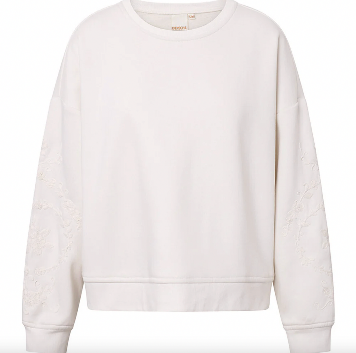 Sweatshirt met borduursel - White oversized