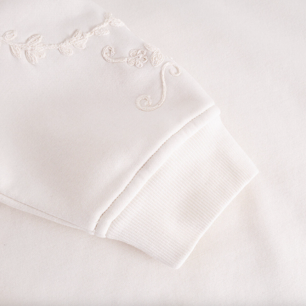 Sweatshirt met borduursel - White oversized