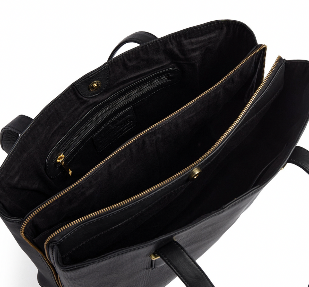 Werktas / shopper - Black leather
