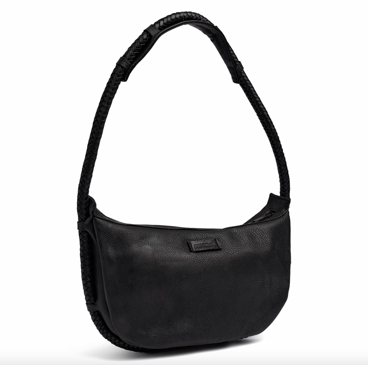 Handtas met mooie gevlochten band - Black