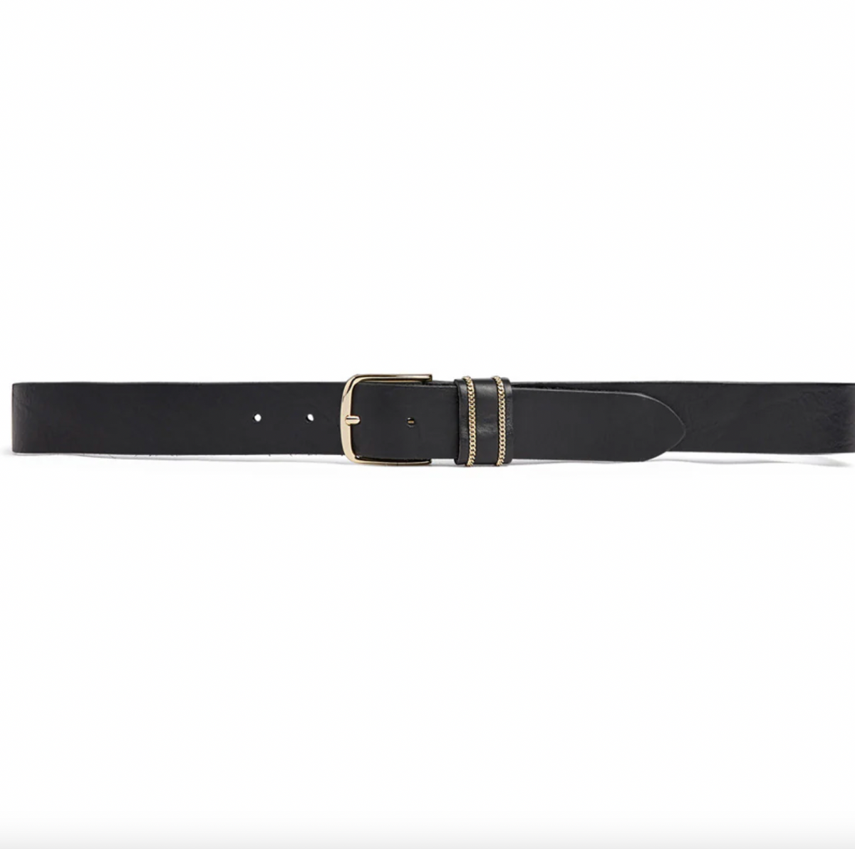 Jeansriem - Black / gold