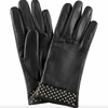 Leren handschoenen met microstuds