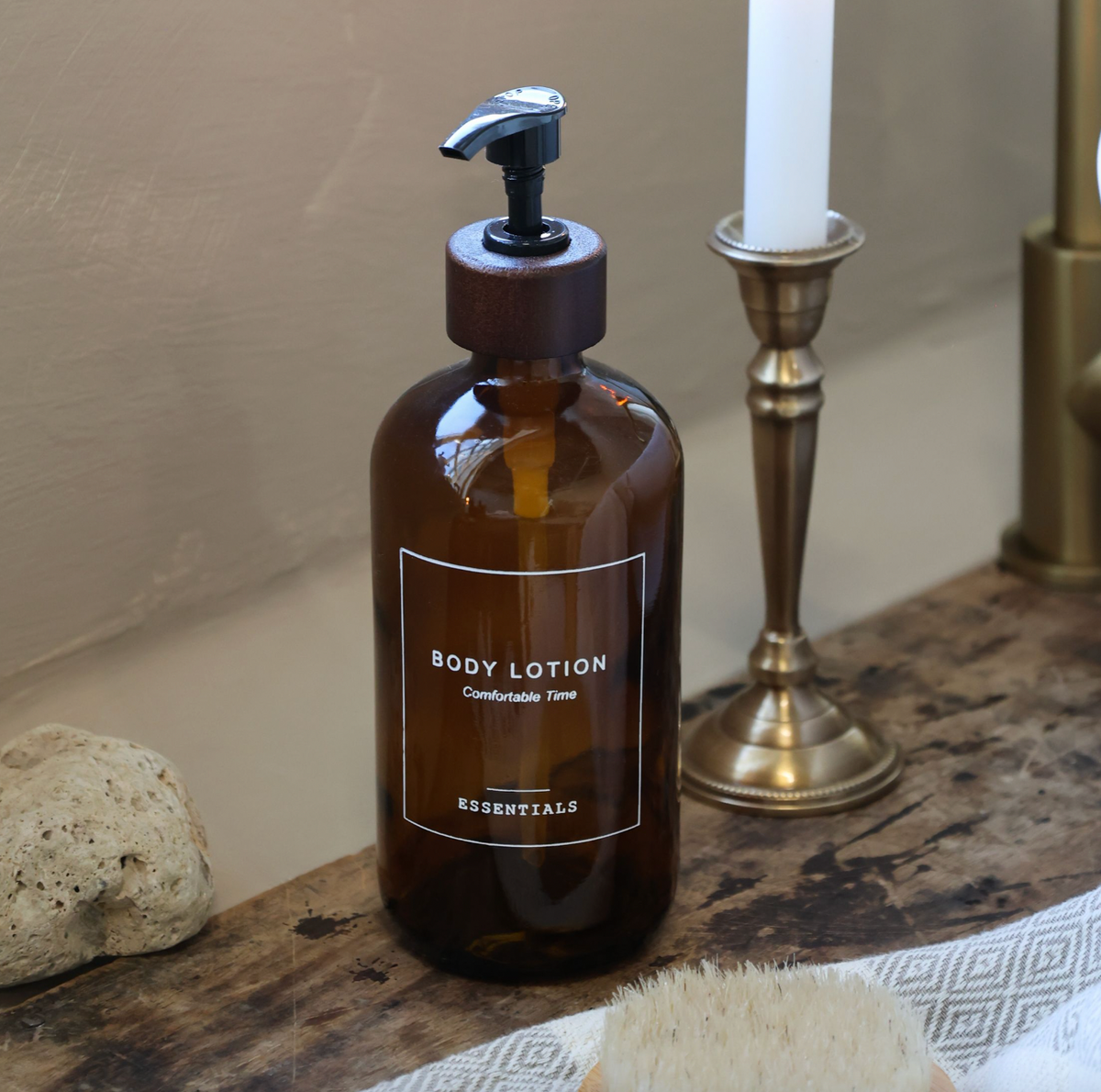 Fles m. pomp - Bodylotion 500 ml