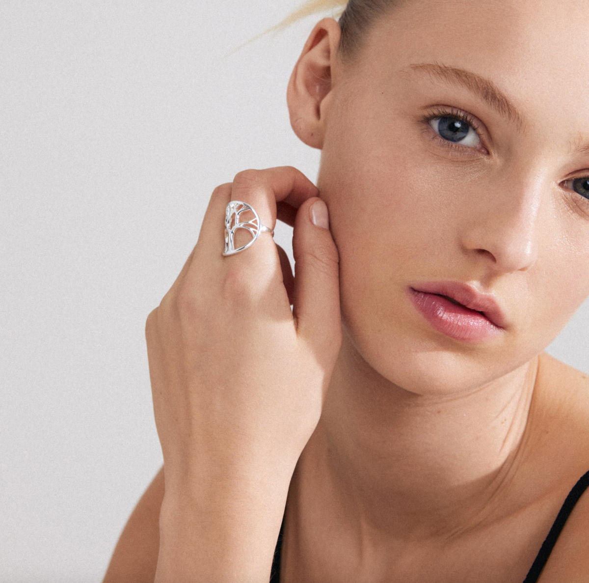 Ring ALIA verzilverd