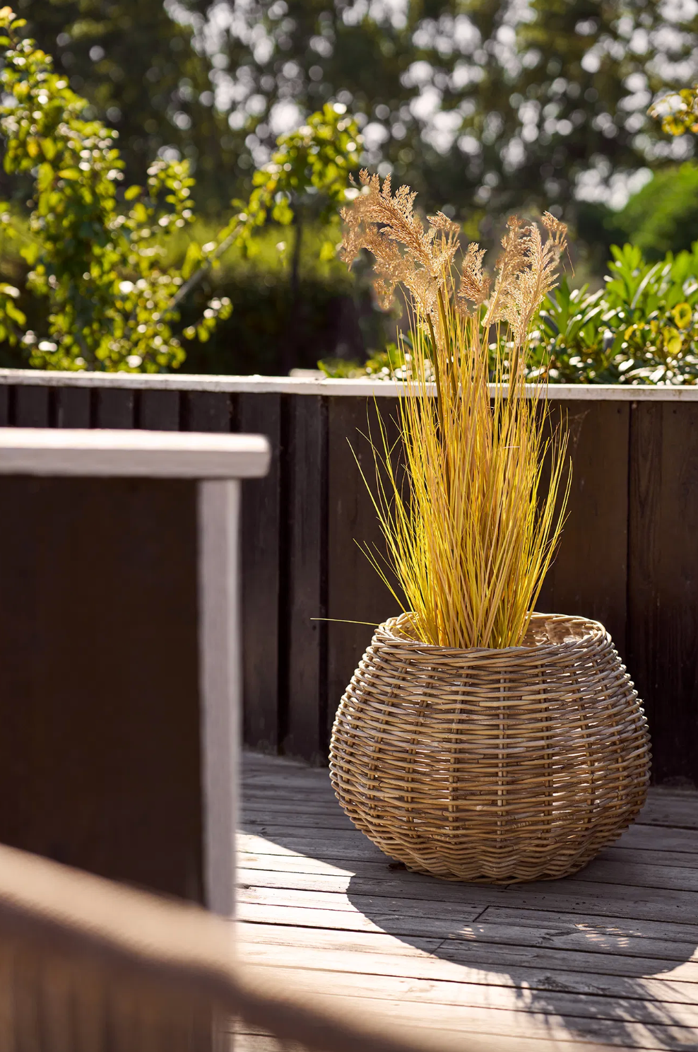 Plantenmanden van natuurlijke rattan - 2 st.
