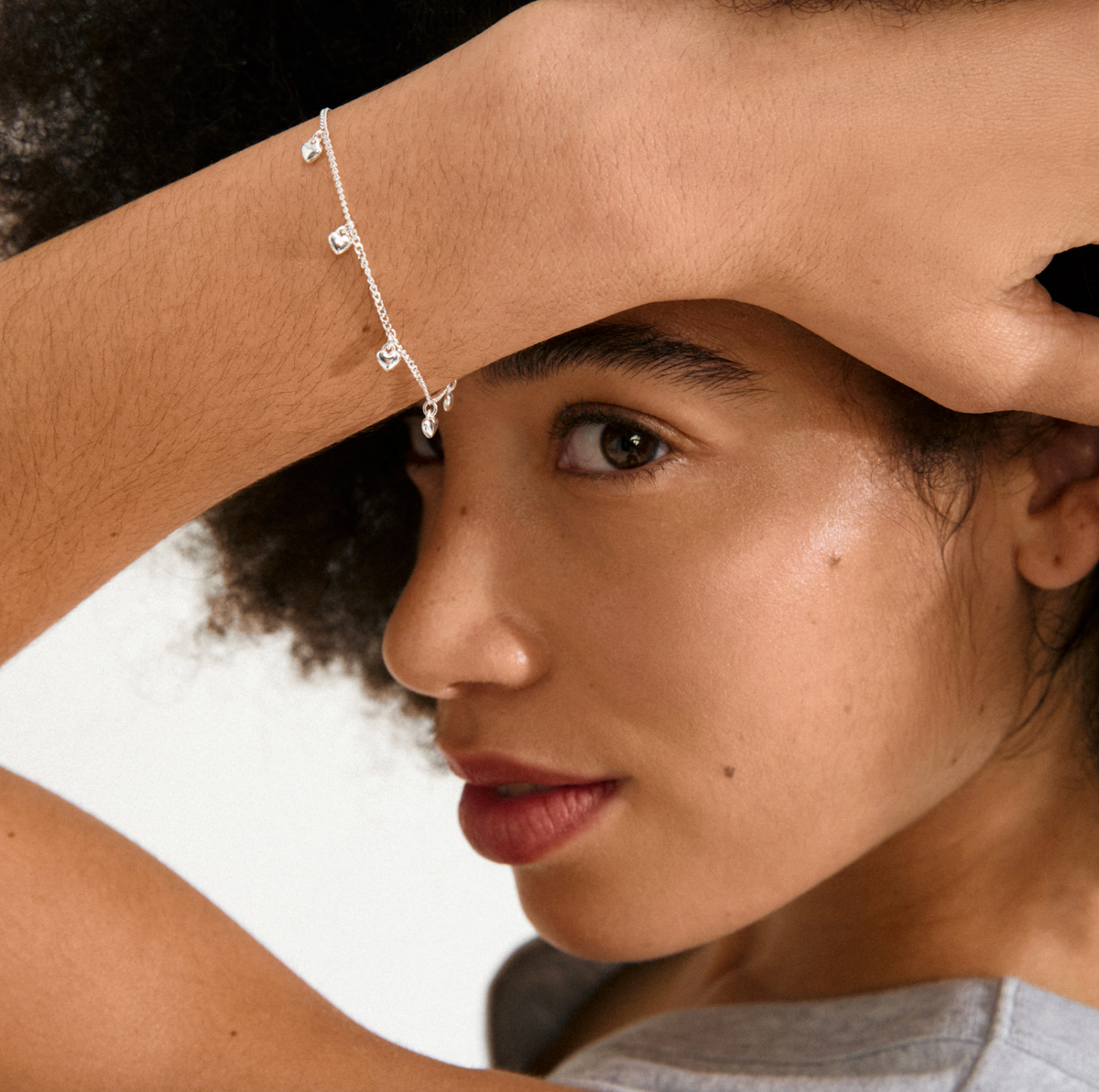 Armband met hartjes - Zilver verguld