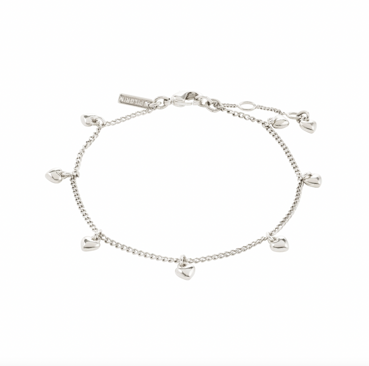 Armband met hartjes - Zilver verguld