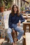 Blouse DOTS - blauw