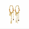 Hoops-oorbellen met kettinkjes en charms