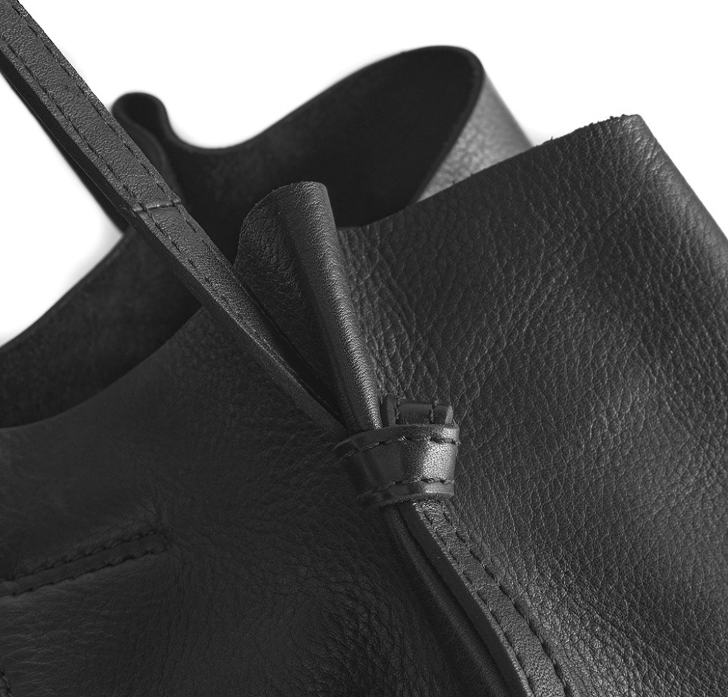 Shopper in zacht leer - Zwart