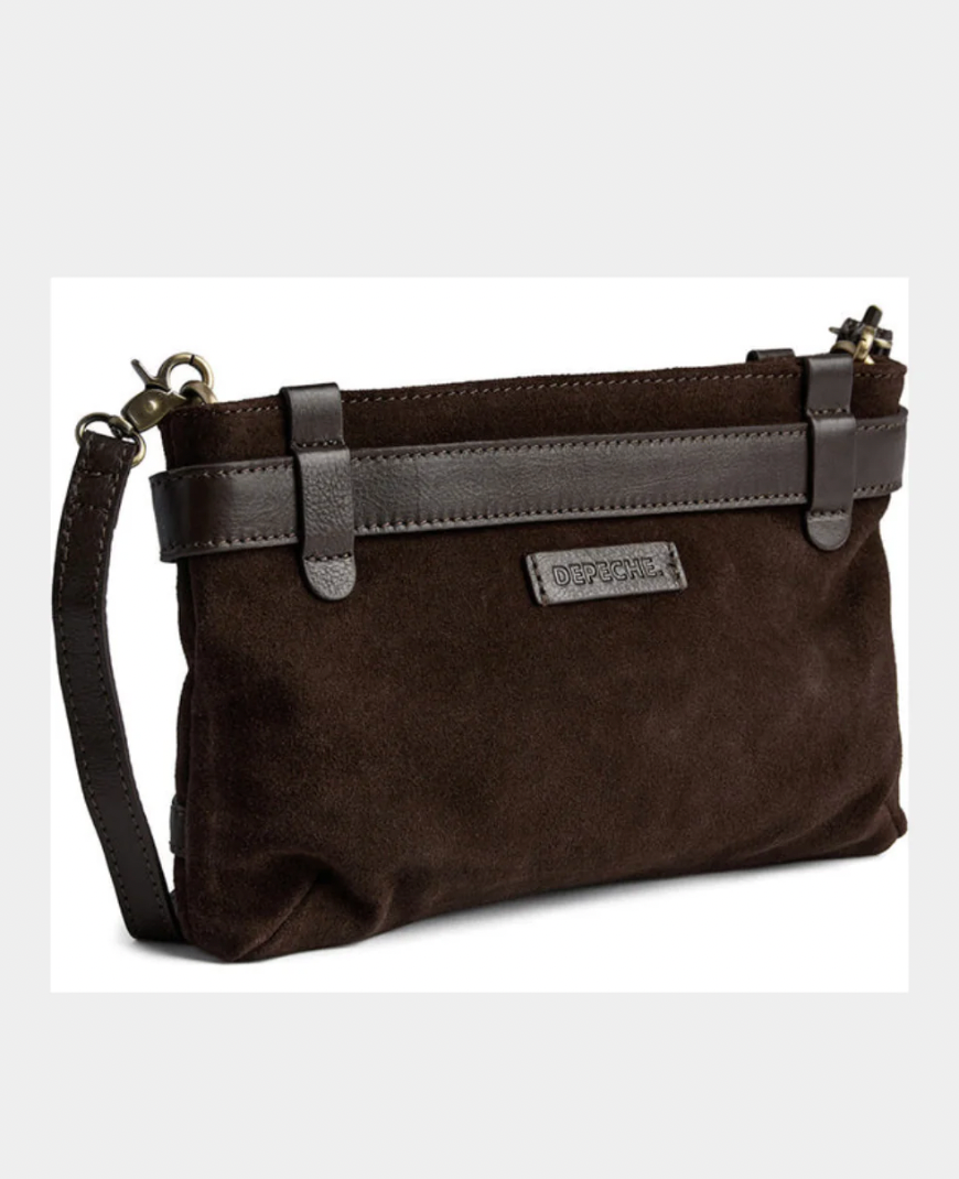 Clutch suède - Chocolate