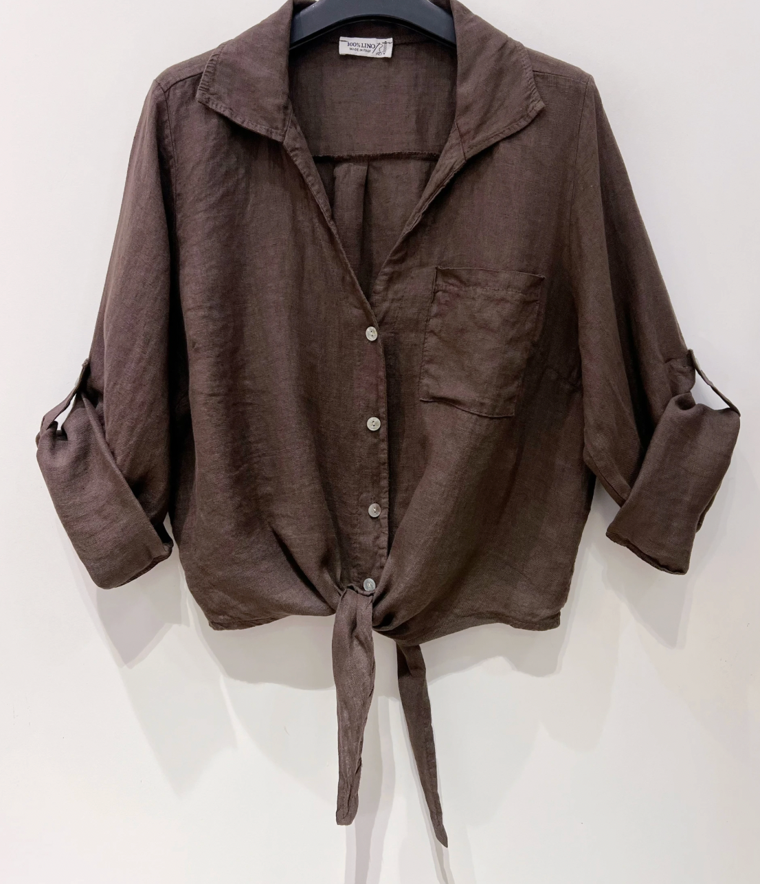 Shirt NALA brown - 100% linnen