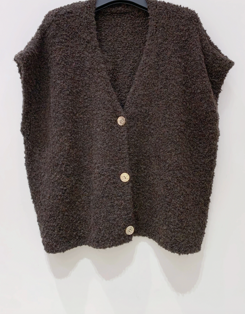 Cardigan met korte mouwen - Brown