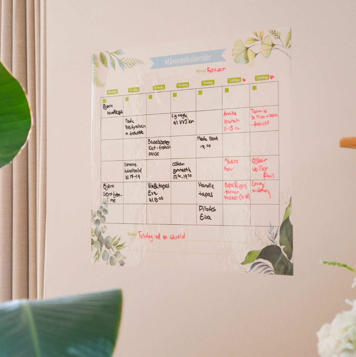 Statische maandkalender