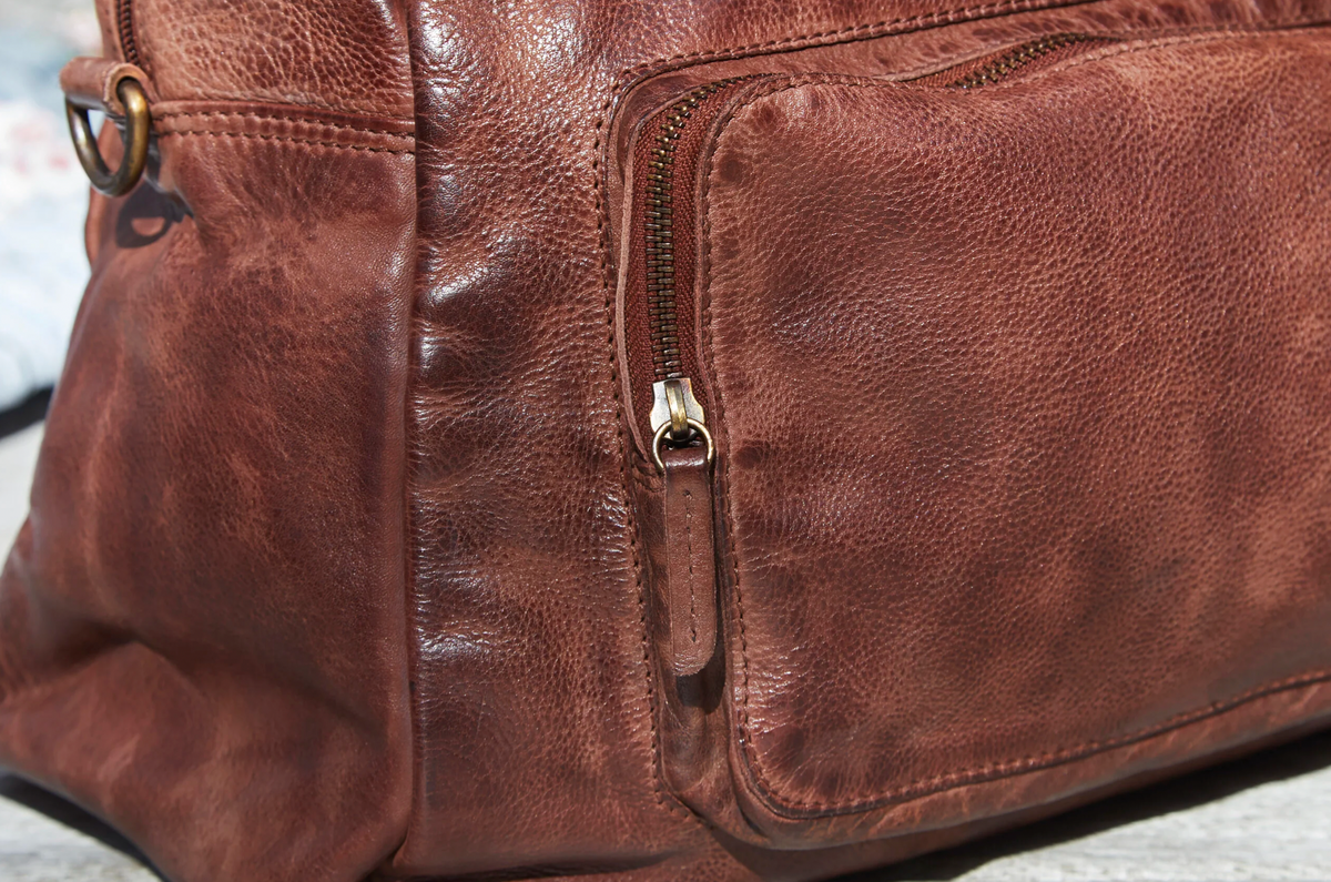 Weekendtas Raw boheme - Brown