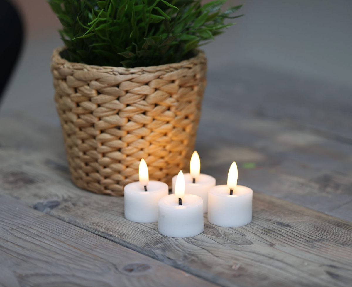 LED theelichtjes Wax 4 stuks