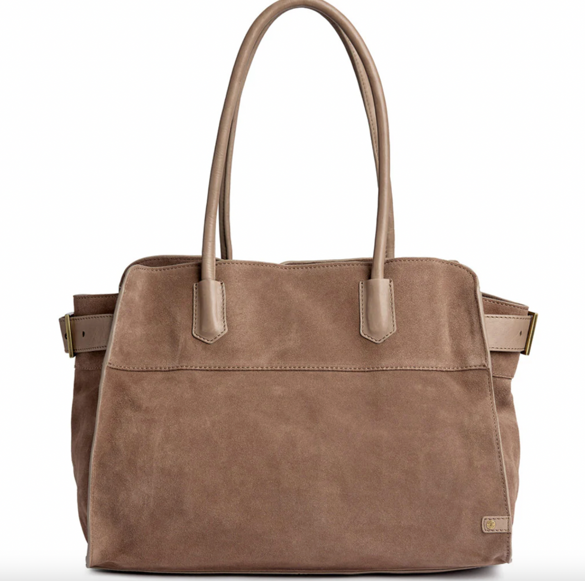 Shopper van suède - taupe