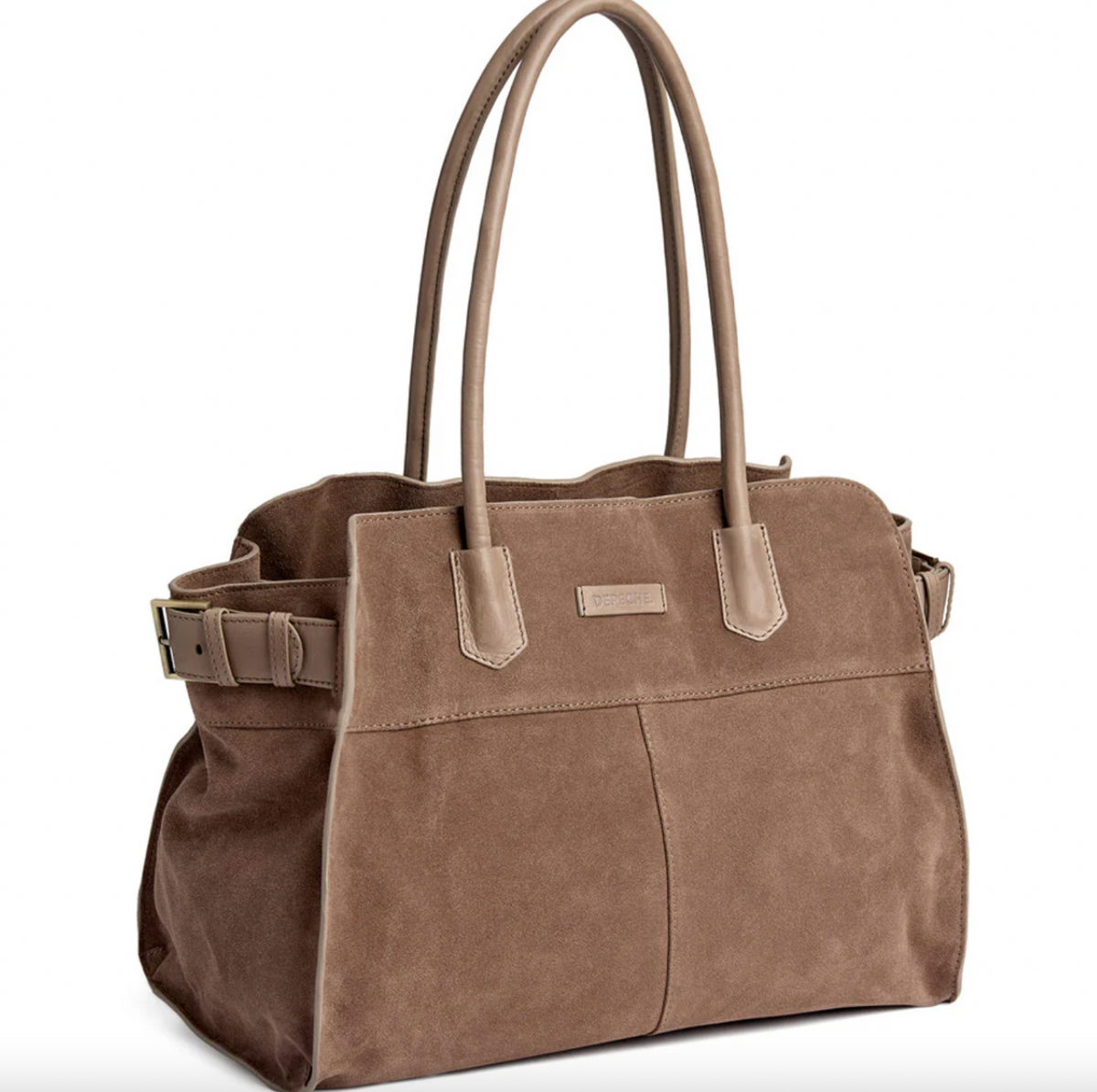 Shopper van suède - taupe